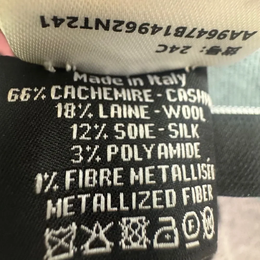 NWT Chanel Rainbow Shine Reversible CC Logo Cashmere Wool Silk Wrap Scarf 2024